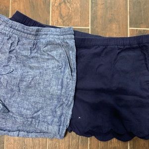 2 pair Old navy linen shorts